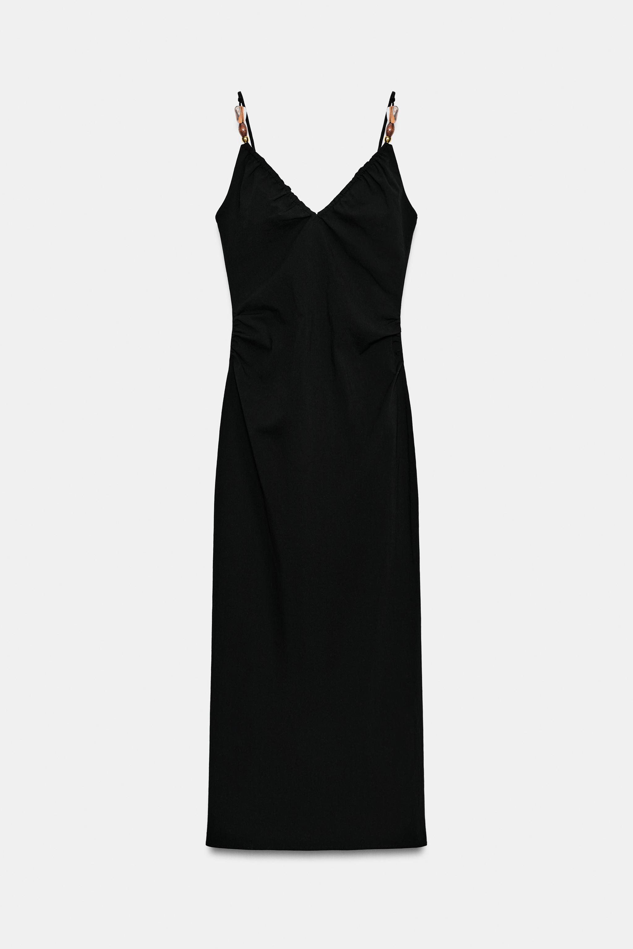 FITTED BEADED MIDI DRESS